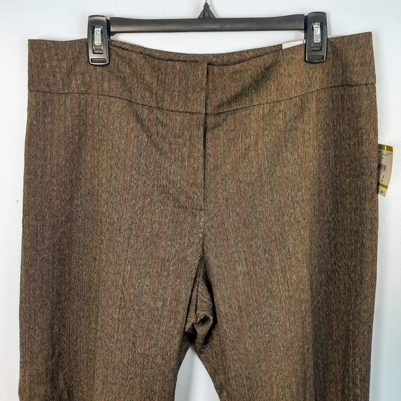 Kasper Pants - NWT Kasper Separates Brown Heather Wide Leg Slacks